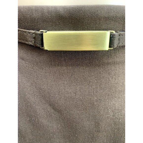 Liz Claiborne Silk and Wool Vintage Belted Career Maxi Skirt Brown 6 - Picture 5 of 6
